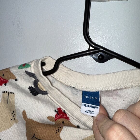 Old Navy Toddler Sweatshirt 18-24 M Holiday Animal Print - Picture 6 of 6